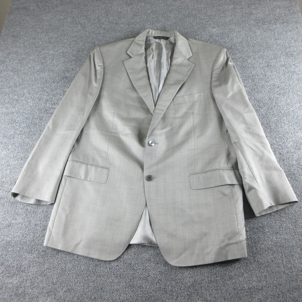 Samuelsohn Blazer Mens 42 Gray Wool Silk Herringbone Zegna Sport Coat